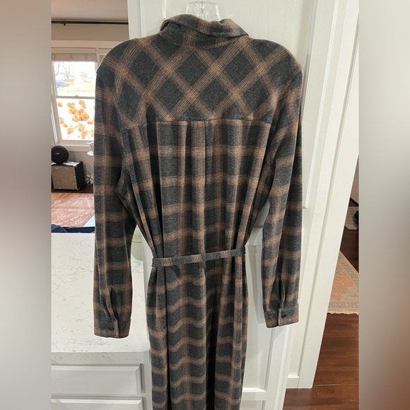Falls Creek Plaid Long-Sleeve Belted Shirt Dress - Picture 3 of 7